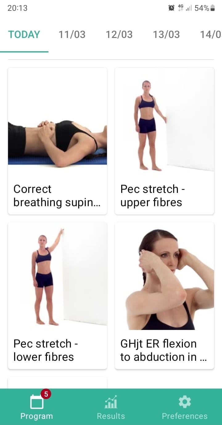 Costochondritis exercise program