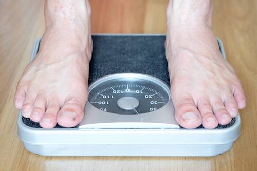 Weegschaal gewicht afvallen